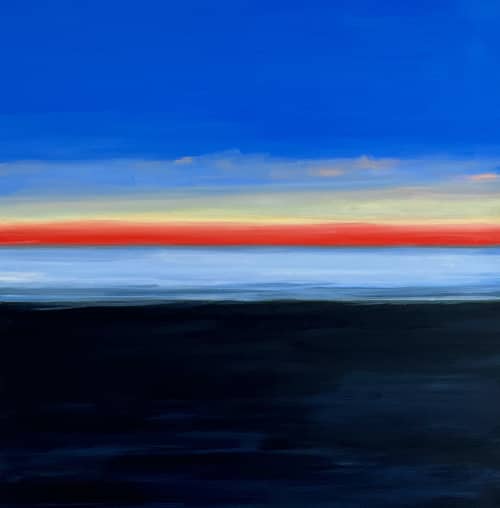 "After Glow" Painting | Oil And Acrylic Painting in Paintings by Benna Holden. Item composed of canvas & synthetic compatible with contemporary and coastal style