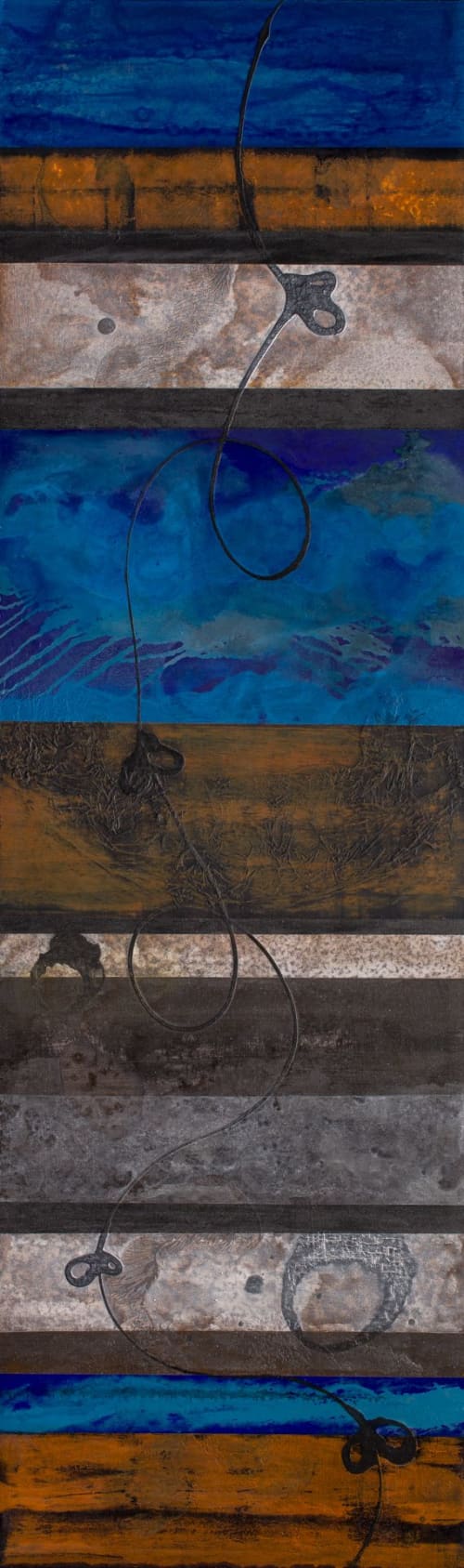 Ribbon in the Sky | Mixed Media by Lorraine Lawson Fine Art. Item composed of wood