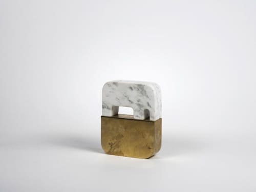 Fossili -  elefante | Ornament in Decorative Objects by gumdesign. Item made of brass with marble works with contemporary style