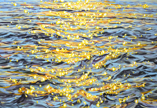 Inspiration by light 6. | Oil And Acrylic Painting in Paintings by IRYNA KASTSOVA. Item made of canvas works with minimalism style