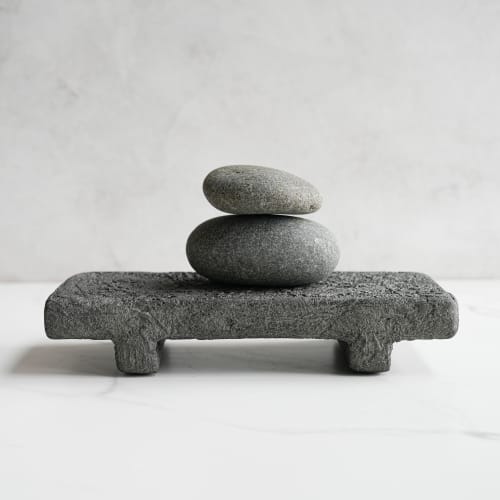 Large Shelf Riser in Textured Stone Grey Concrete | Decorative Tray in Decorative Objects by Carolyn Powers Designs. Item composed of concrete in minimalism or contemporary style