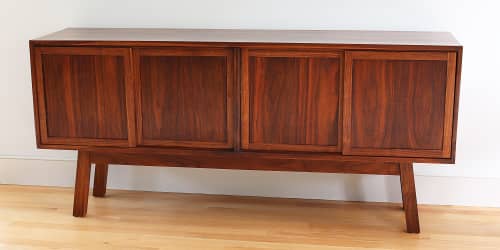 Nakashima Inspired Sideboard/Credenza | Storage by Simon Metz Woodworking. Item made of oak wood