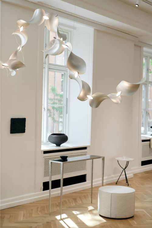 Dune 10 Spiral Pendant Light | Chandeliers by MOSS Objects. Item composed of metal in contemporary or japandi style
