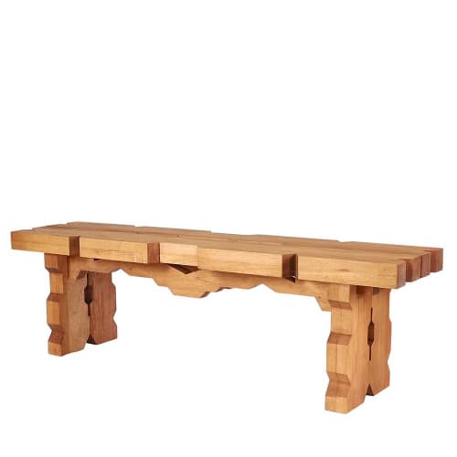 Alameda Outdoor Bench | Benches & Ottomans by Pfeifer Studio. Item made of wood compatible with rustic and southwestern style