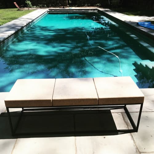 Nimbus Bench | Benches & Ottomans by Eugene Stoltzfus. Item made of wood with steel