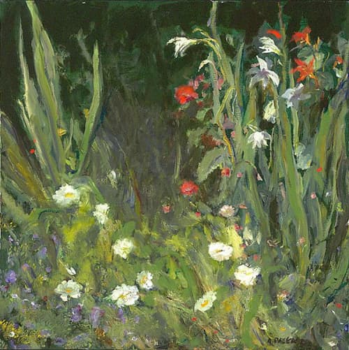 Anne Packard "Summer Garden" | Oil And Acrylic Painting in Paintings by YJ Contemporary Fine Art. Item composed of canvas