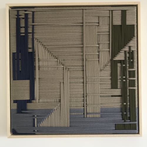 Figurative Tan | Tapestry in Wall Hangings by Fault Lines by Matthias de Vogel. Item made of wood