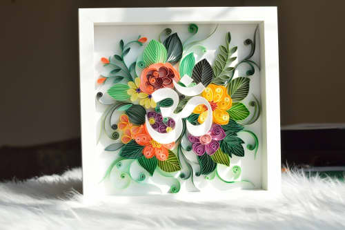 Om wall artwork for Meditation Studio | Wall Sculpture in Wall Hangings by Mira's Craft. Item made of paper
