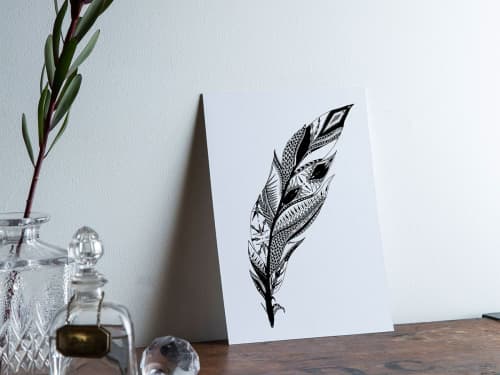 Feather | Prints by Chrysa Koukoura. Item made of paper
