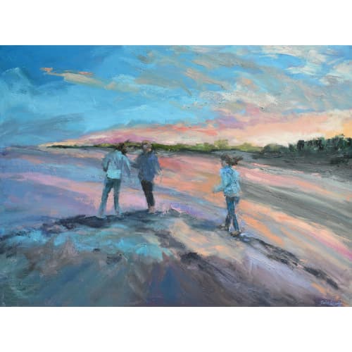 Children Of The Wind | Oil And Acrylic Painting in Paintings by Julia Lawing Fine Art. Item made of canvas with synthetic