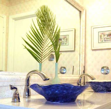 "Healing Waters~ Custom Glass Sink | Water Fixtures by White Elk's Visions in Glass - Glass Artisan, Marty White Elk Holmes & COO, Jo Pierce