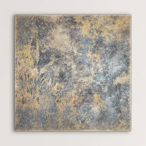 Golden Haze (SOLD) | Oil And Acrylic Painting in Paintings by Alessia Lu. Item composed of canvas in contemporary or modern style
