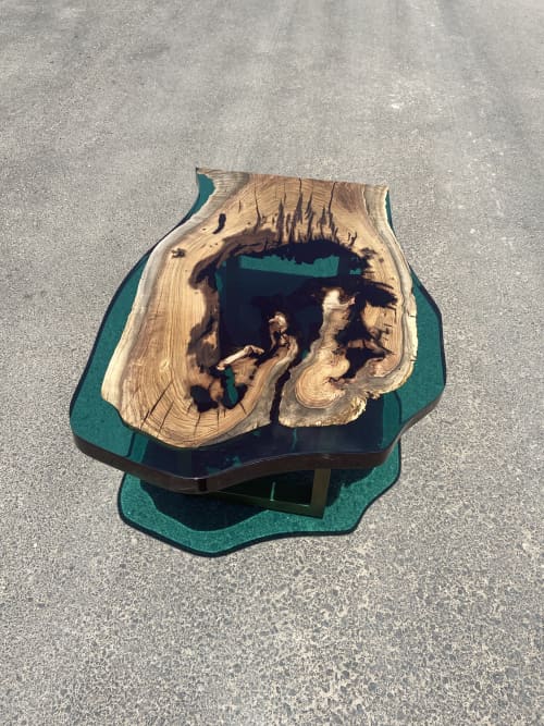 Epoxy Coffee Talbe - Resin River Coffee Table | Tables by Tinella Collection. Item composed of wood compatible with minimalism and contemporary style