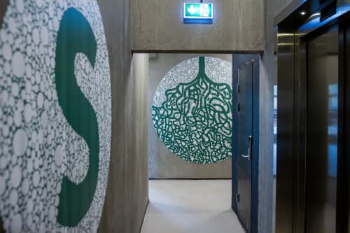 66 murals in a new building in Aarhus, Denmark | Murals by No Title. Item made of synthetic