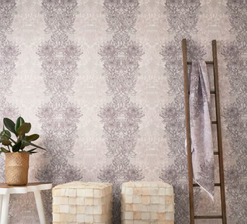 Regal Protea Wallpaper | Wall Treatments by Patricia Braune. Item made of paper