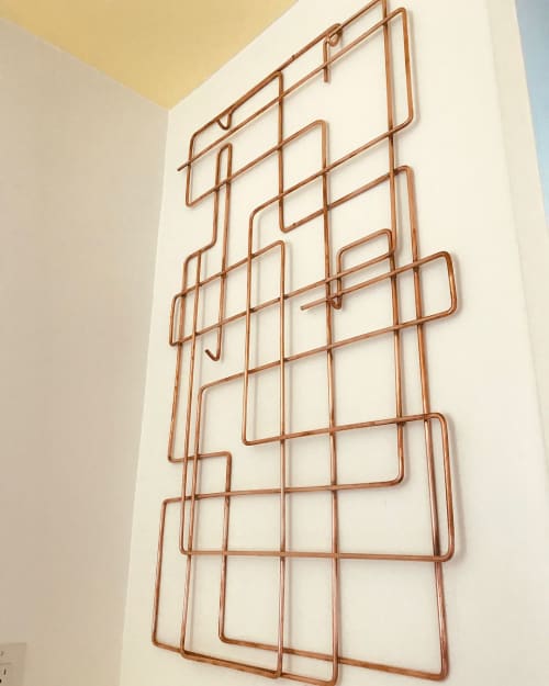 Copper Pot Rack | Storage by In Element Designs. Item made of copper