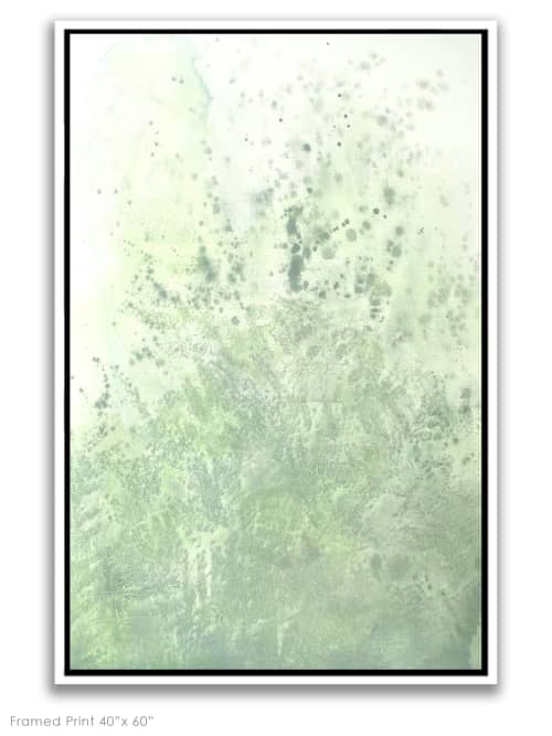 Water & Salt Green | Oil And Acrylic Painting in Paintings by Nicolette Atelier. Item made of canvas & synthetic
