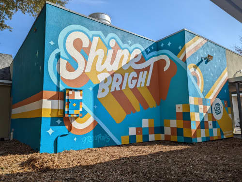 Shine Bright | Street Murals by Christine Crawford | Christine Creates. Item made of synthetic