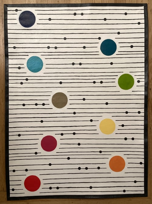 CHATTER floorcloth 2' x 3' | Mat in Rugs by OTSI design. Item made of cotton compatible with minimalism and contemporary style