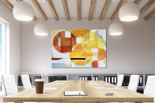 Sunny Day in LA | Mixed Media by TS ModernArt Studio | Private Residence - Manhattan Beach in Manhattan Beach. Item composed of canvas