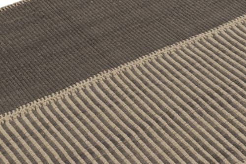 Rug & Kilim’s Accent Kilim, Square Rug with Textural Gray | Area Rug in Rugs by Rug and Kilim