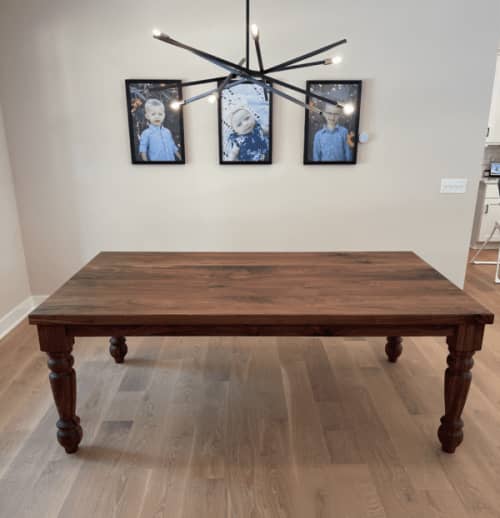 The Classic Farm Table | Dining Table in Tables by Lumber2Love. Item made of oak wood works with mid century modern & contemporary style