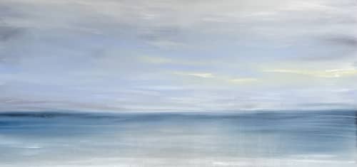 Light in New Horizon | Oil And Acrylic Painting in Paintings by Marine Gueguen Strage | US Army Corps of Engineers Bay Model Visitor Center in Sausalito. Item composed of canvas and synthetic