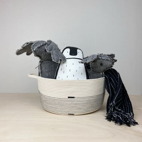 Multipurpose cotton rope basket for the home | Decorative Bowl in Decorative Objects by Crafting the Harvest. Item composed of cotton in boho or country & farmhouse style