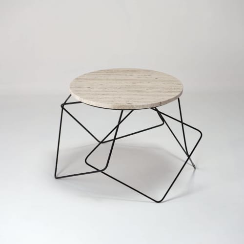 sTABLE - Travertine coffee table | Tables by DFdesignLab - Nicola Di Froscia. Item composed of wood and steel in minimalism or contemporary style