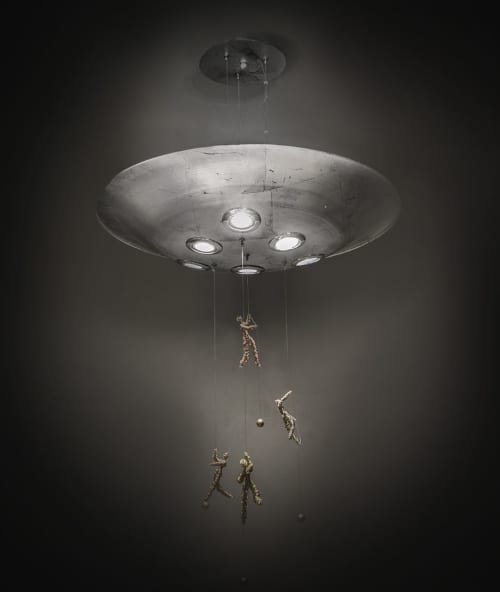 Acrobats 4 | Pendants by F+M FOS - Anna Maria Fragiskos Bitros. Item made of bronze