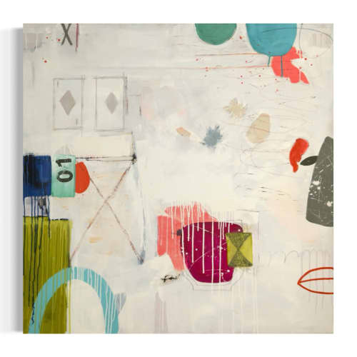 San Juan & Electric | Oil And Acrylic Painting in Paintings by Sarah Finucane. Item composed of canvas compatible with boho and minimalism style