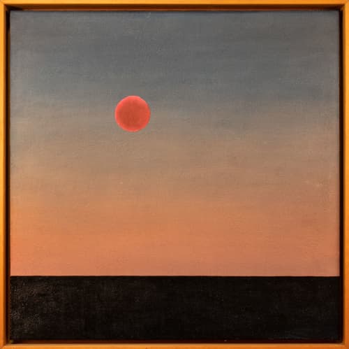 Horizons of Heaven #4 (Sun on Dusk Horizon) | Oil And Acrylic Painting in Paintings by Andrew Martin Miller. Item made of canvas with synthetic works with minimalism style