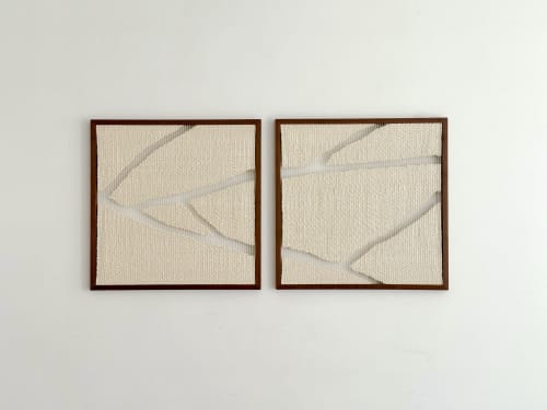 Kintsugi Diptych | Tapestry in Wall Hangings by Ana Salazar Atelier