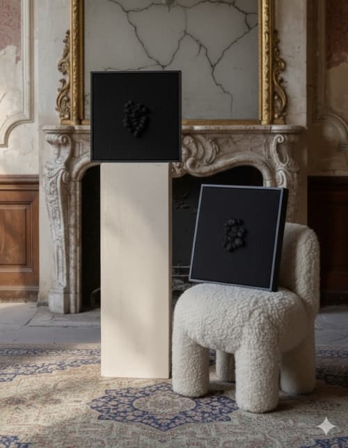 Enigma - Sculptural Black Tapestry | Wall Hangings by Lale Studio & Shop. Item made of oak wood with wool works with contemporary & japandi style