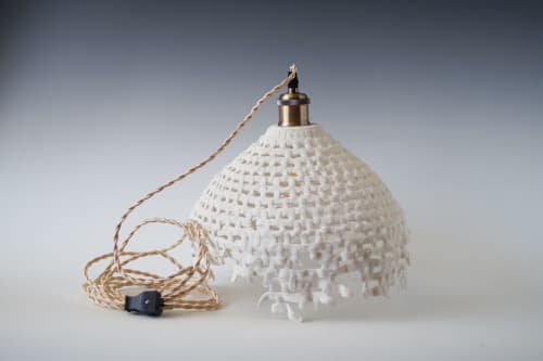 Porcelain Pendant Lamp | Pendants by SevaCeramics. Item made of ceramic