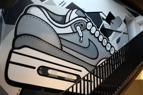 Scheur Doe alles met mijn kracht Van hen Nike x Grems Show room Auguste barbier by GREMS at Nike Store Forum Les  Halles, Paris | Wescover Murals