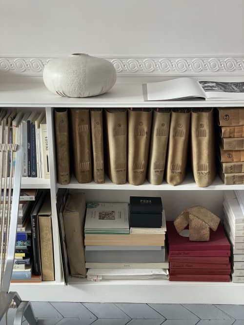 Handmade Ceramic Vase, decorative white vase with poem | Decorative Objects by MARIE MARTIN CERAMICS. Item composed of stoneware in minimalism or contemporary style