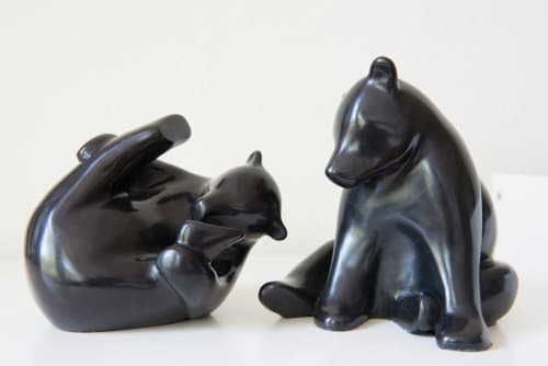 Bear Playing | Ornament in Decorative Objects by Ninon Art. Item composed of ceramic
