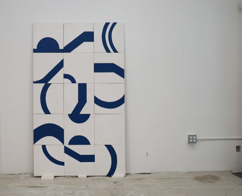 "Water" | Oil And Acrylic Painting in Paintings by ANTLRE - Hannah Sitzer | Google Events Center in Redwood City. Item made of canvas with synthetic