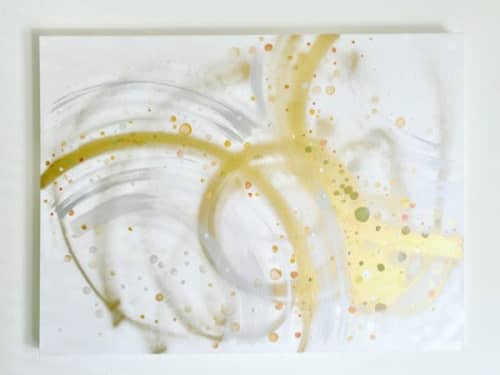 Gold Paint Minimal Wall Art | Oil And Acrylic Painting in Paintings by NAMYOONSOOART. Item made of canvas with synthetic