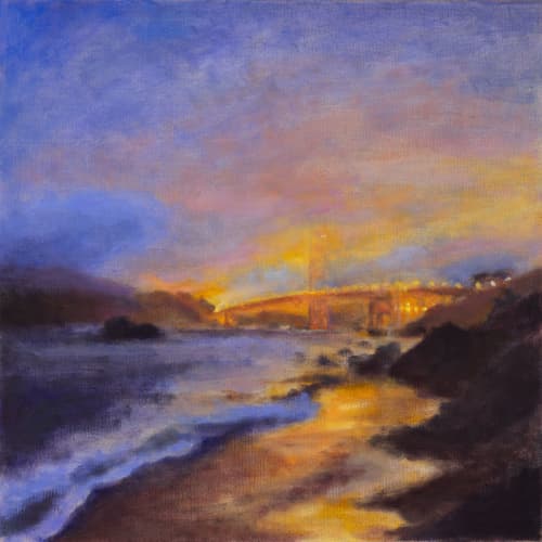 Baker Beach | Oil And Acrylic Painting in Paintings by Sally K. Smith Artist