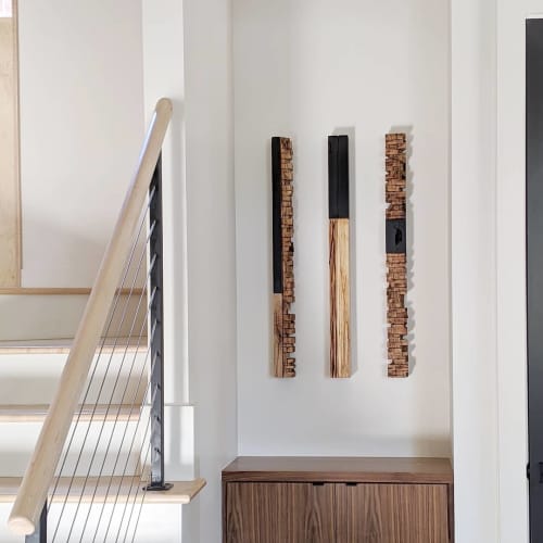 Stele Set | Wall Sculpture in Wall Hangings by Joseph Graci. Item made of maple wood