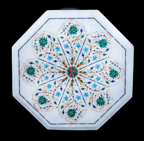 white marble table, coffee table, end table, tabletop | Tables by Innovative Home Decors. Item made of marble works with country & farmhouse & art deco style