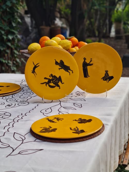 Decorative Plate MEDINA KATOUS | Decorative Objects by LA FIBRE ARTISANALE. Item in contemporary or eclectic & maximalism style