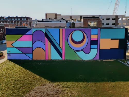 "KINOJE" Mural | Street Murals by Jaime J. Brown. Item made of synthetic
