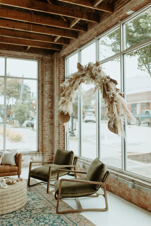Dried and Handmade Floral Installation | Ornament in Decorative Objects by Emily Barton Design. Item composed of fabric & paper