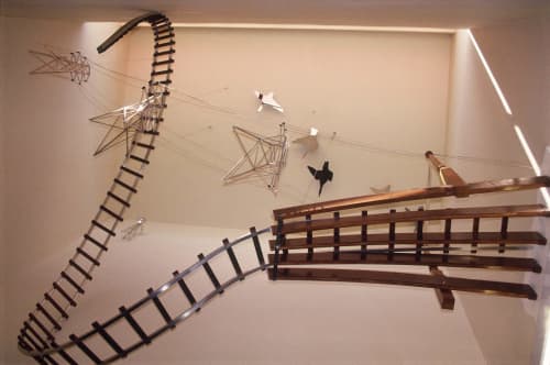 SkyBridge | Public Sculptures by David Griggs. Item composed of wood