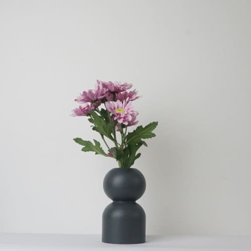 Vase low | Vases & Vessels by LEMON LILY. Item composed of wood