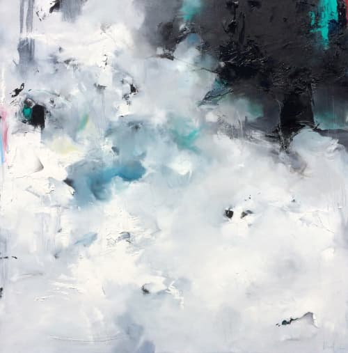Scattered Floes | Oil And Acrylic Painting in Paintings by Nicholas Kriefall. Item made of canvas compatible with contemporary and modern style