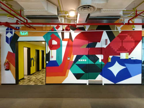 Wall Mural | Murals by Mark Barretto | Noon E Commerce Solution KSA Head Office in Riyadh. Item composed of synthetic